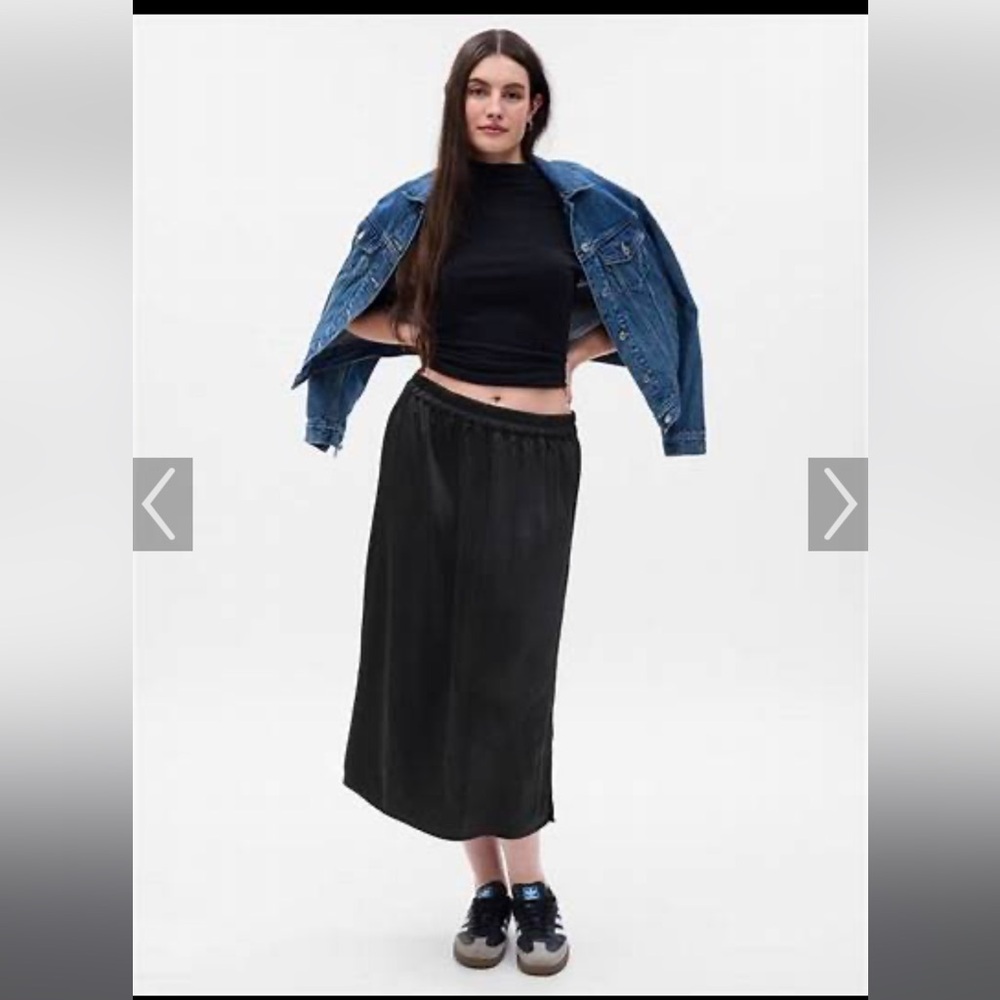 Gap Satin Midi Skirt